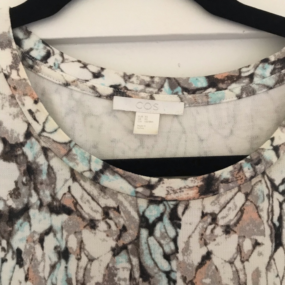 COS Marble Print Short Sleeve Dress XS - Picture 4 of 4